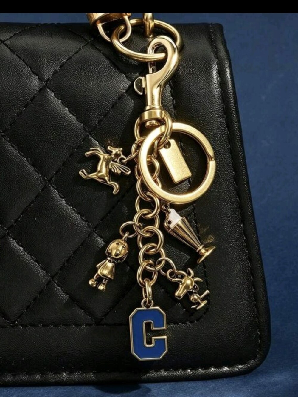 Varsity Letter Multi Charm Bag Charm/ Keychain NEW